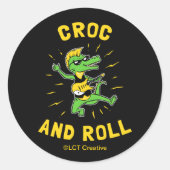 Croc and Roll Runder Aufkleber (Vorderseite)