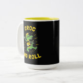 Croc and Roll Zweifarbige Tasse (Vorderseite Links)