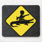 Croc Baby-Gefahr Mousepad (Vorne)
