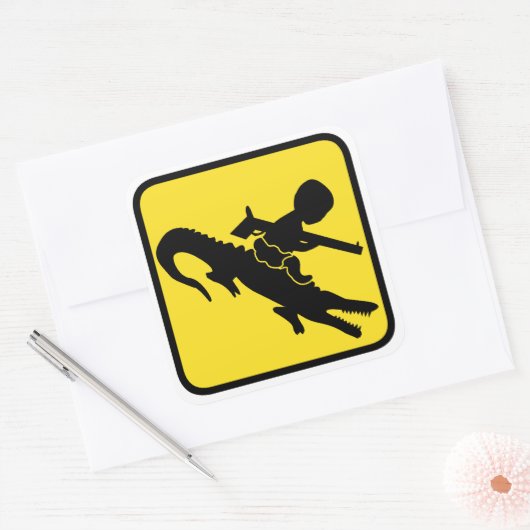 Croc Baby Hazard Quadratischer Aufkleber (Umschlag)