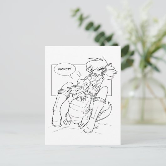 Croc Hugger Postkarte (Stehend Vorderseite)