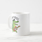 Croc N Roll Funny Crocodile Pub Kaffeetasse (Vorderseite Links)