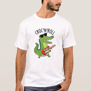 Croc N Roll Funny Crocodile Pub T-Shirt