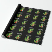 Croc N Roll Funny Crocodile Pun Dark BG Geschenkpapier (Ungerollt)