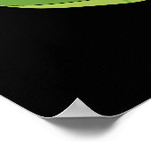 Croc N Roll Funny Crocodile Pun Dark BG Poster (Ecke)