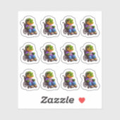 Croc on Wheels 12 Aufkleberblatt Aufkleber (Blatt)