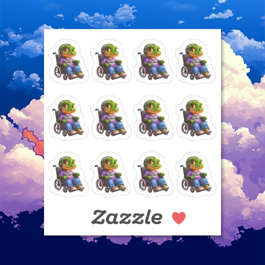 Croc on Wheels 12 Aufkleberblatt Aufkleber