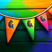 Croc on Wheels 12 Aufkleberblatt Aufkleber