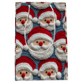 Crocher-Muster des Weihnachtsmanns Mittlere Geschenktüte (Vorderseite)