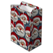 Crocher-Muster des Weihnachtsmanns Mittlere Geschenktüte (Rückseite Schrägansicht)