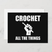Crochet all das Funny Crocheting Postkarte (Vorne/Hinten)