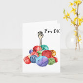 Crochet and Knitting im Ok Karte (Gelbe Blume)