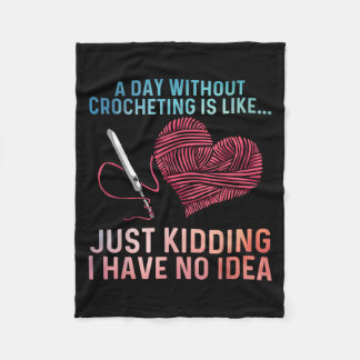 Crochet Art für Männer Crocheter Crochet Lov Fleecedecke