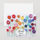 Crochet Art Thank You Card Dankeskarte (Vorne/Hinten)