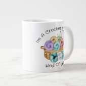 Crochet Art von Personalisierten Riesenkaffee-Tass Jumbo-Tasse (Vorderseite Rechts)