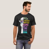 Crochet Artist Llama Aint Got Time For Drama Knitt T-Shirt (Vorne ganz)