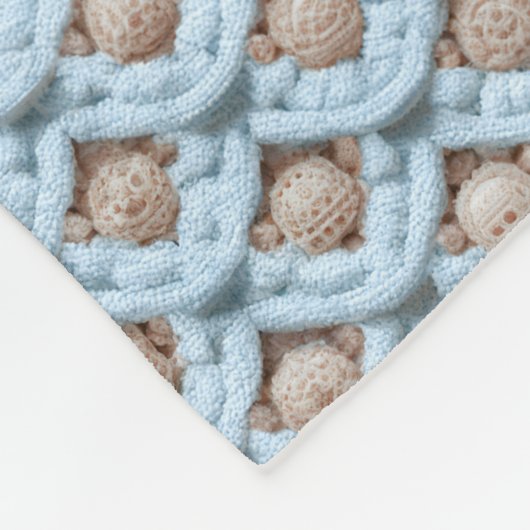 Crochet Baby Blanket Fleecedecke (Ecke)