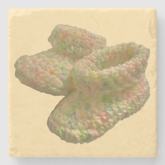 Crochet Baby Shoes Design Steinuntersetzer