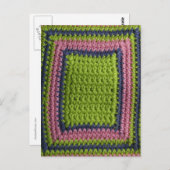 Crochet Blue, Green, Pink Postkarte (Vorne/Hinten)