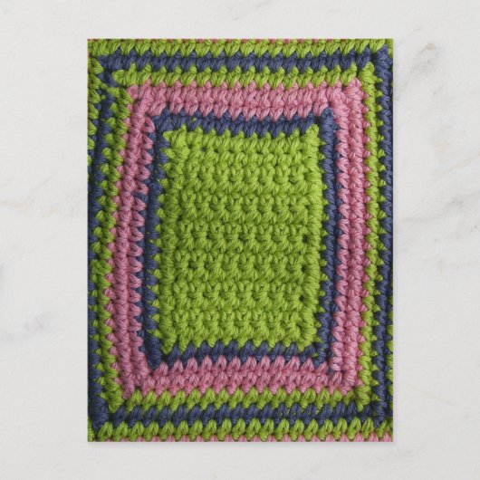 Crochet Blue, Green, Pink Postkarte (Vorderseite)
