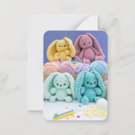 Crochet Bunny Friends – Cozy Yarn Aesthetic Mitteilungskarte