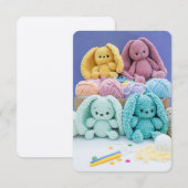Crochet Bunny Friends – Cozy Yarn Community Begleitkarte (Vorne/Hinten)