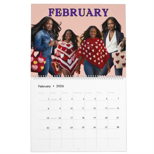 Crochet Calendar Girls 2025 Kalender (Feb 2026)