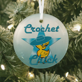 Crochet Chick #7 Ornament Aus Glas