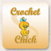 Crochet Chick Getränkeuntersetzer (Vorderseite)