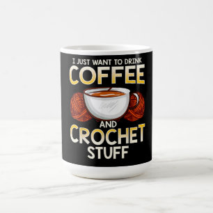 Crochet Coffee and Lover Knitter T - Shirt Kaffeetasse