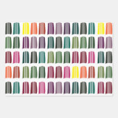 Crochet Colorful Knittergarn Muster Crochet Geschenkpapier Set (Vorderseite 2)