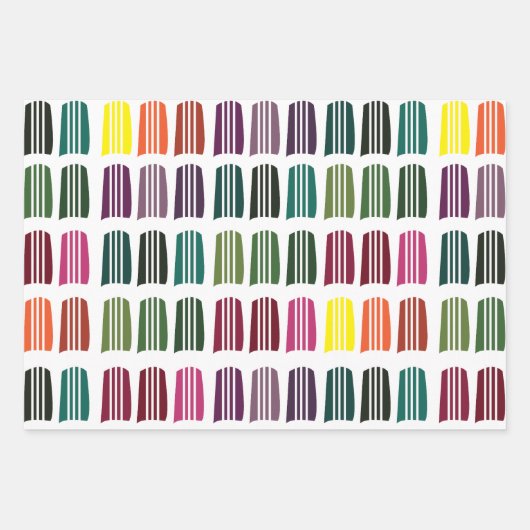 Crochet Colorful Knittergarn Muster Crochet Geschenkpapier Set (Vorderseite 2)