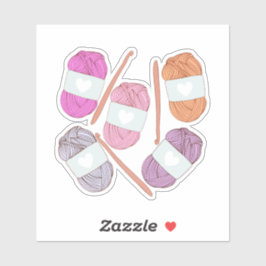 Crochet Craft Yarn Aufkleber