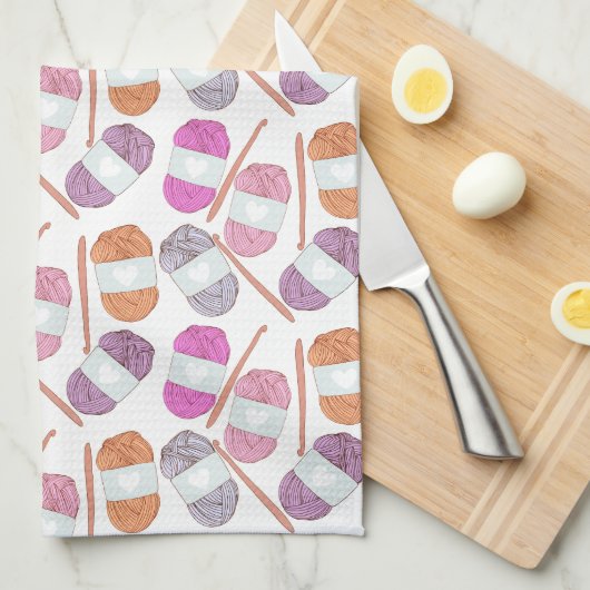 Crochet Craft Yarn Geschirrtuch (Viertel Falte)