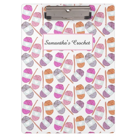 Crochet Craft Yarn Klemmbrett (Vorderseite)