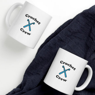 Crochet Crew Funny Blue Hooks Kaffeetasse