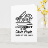 Crochet Crocheter Yarn Karte (Gelbe Blume)