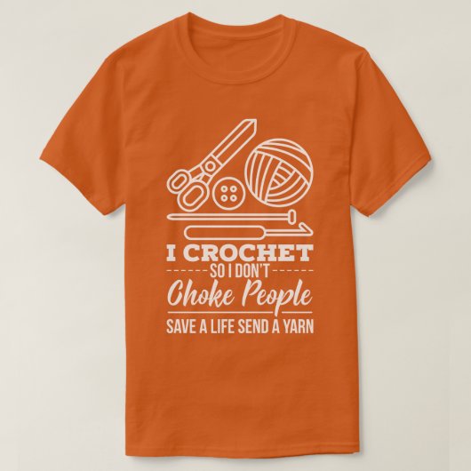 Crochet Crocheter Yarn T-Shirt (Design vorne)