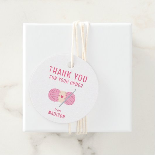 Crochet Crocheting dankt Ihnen für Ihre Bestellung Geschenkanhänger (Beispiel)