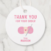 Crochet Crocheting dankt Ihnen für Ihre Bestellung Geschenkanhänger (Vorderseite)