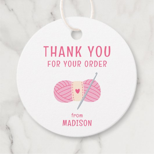 Crochet Crocheting dankt Ihnen für Ihre Bestellung Geschenkanhänger (Vorderseite)