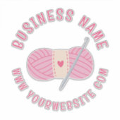 Crochet Crocheting Website benutzerdefinierter Fir Aufkleber (Vorderseite)