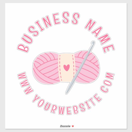 Crochet Crocheting Website benutzerdefinierter Fir Aufkleber (Blatt)