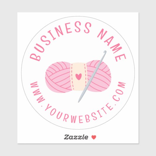 Crochet Crocheting Website benutzerdefinierter Fir Aufkleber (Blatt)