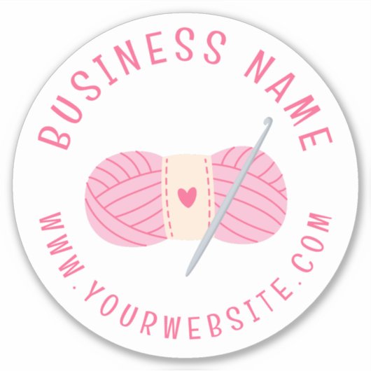 Crochet Crocheting Website benutzerdefinierter Fir Aufkleber (Vorderseite)