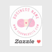 Crochet Crocheting Website benutzerdefinierter Fir Aufkleber (Blatt)