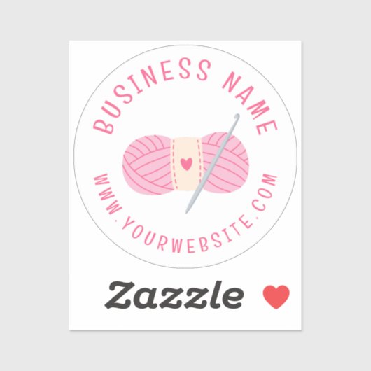 Crochet Crocheting Website benutzerdefinierter Fir Aufkleber (Blatt)