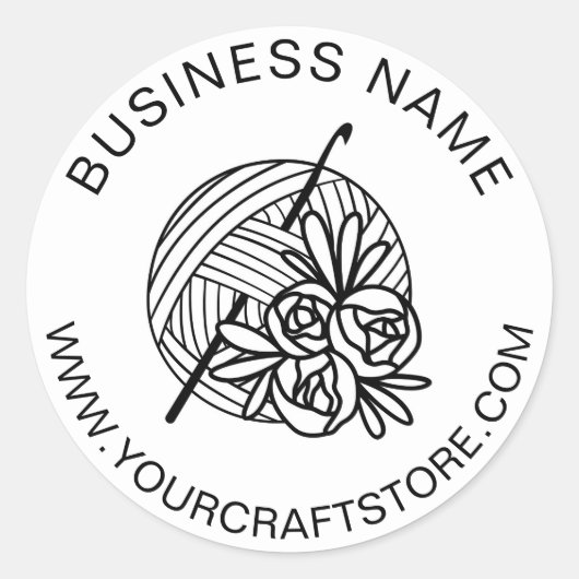 Crochet Crocheting Website benutzerdefinierter Fir Runder Aufkleber (Vorderseite)