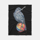 Crochet Crow Yam Crocheter Knitting Crocheting Lov Fleecedecke (Vorderseite)