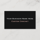Crochet Custom Business Card Visitenkarte (Rückseite)
